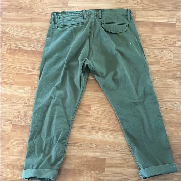 Rogue territory rgt x iron shop provision olive twill selvedge officer trousers - Picture 4 of 4